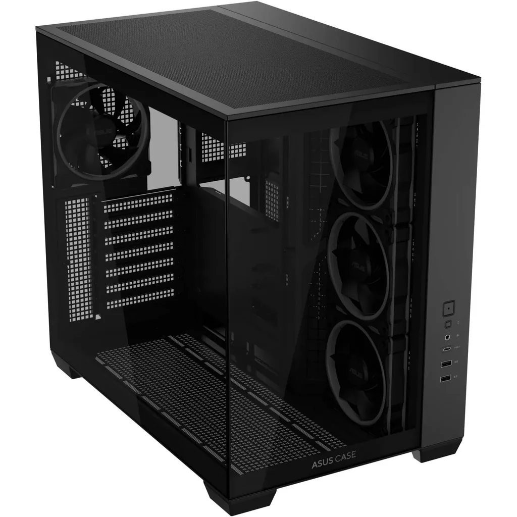 ASUS A32 PLUS ATX Computer Case, 4x Pre-Installed aRGB Fans, Up to 360mm Radiator & 10x 120mm Fan Support, 270? Panoramic View, Detach Side Panels, Black | 90DC00S0-B19000 - Image 2