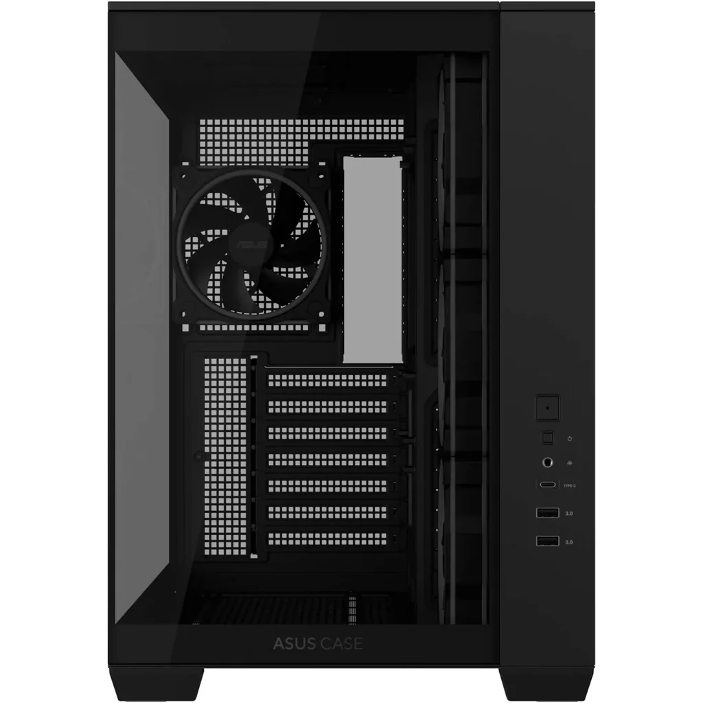 ASUS A32 PLUS ATX Computer Case, 4x Pre-Installed aRGB Fans, Up to 360mm Radiator & 10x 120mm Fan Support, 270? Panoramic View, Detach Side Panels, Black | 90DC00S0-B19000 - Image 3