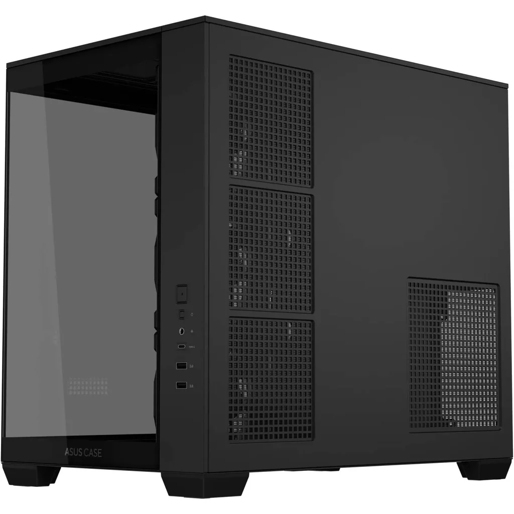 ASUS A32 PLUS ATX Computer Case, 4x Pre-Installed aRGB Fans, Up to 360mm Radiator & 10x 120mm Fan Support, 270? Panoramic View, Detach Side Panels, Black | 90DC00S0-B19000 - Image 5