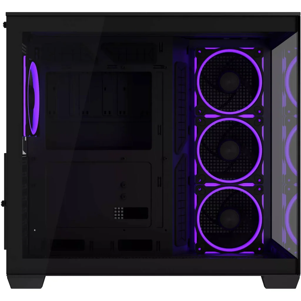 ASUS A32 PLUS ATX Computer Case, 4x Pre-Installed aRGB Fans, Up to 360mm Radiator & 10x 120mm Fan Support, 270? Panoramic View, Detach Side Panels, Black | 90DC00S0-B19000 - Image 6