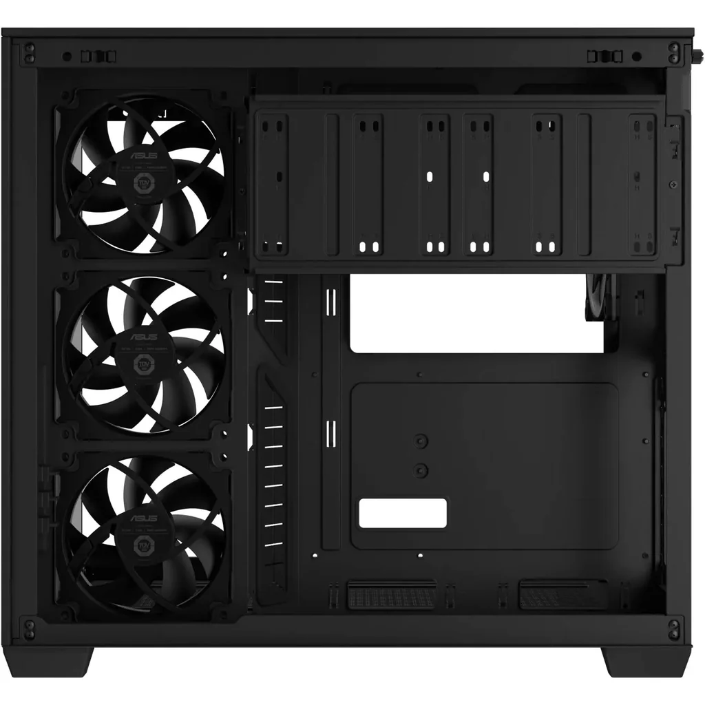 ASUS A32 PLUS ATX Computer Case, 4x Pre-Installed aRGB Fans, Up to 360mm Radiator & 10x 120mm Fan Support, 270? Panoramic View, Detach Side Panels, Black | 90DC00S0-B19000 - Image 8
