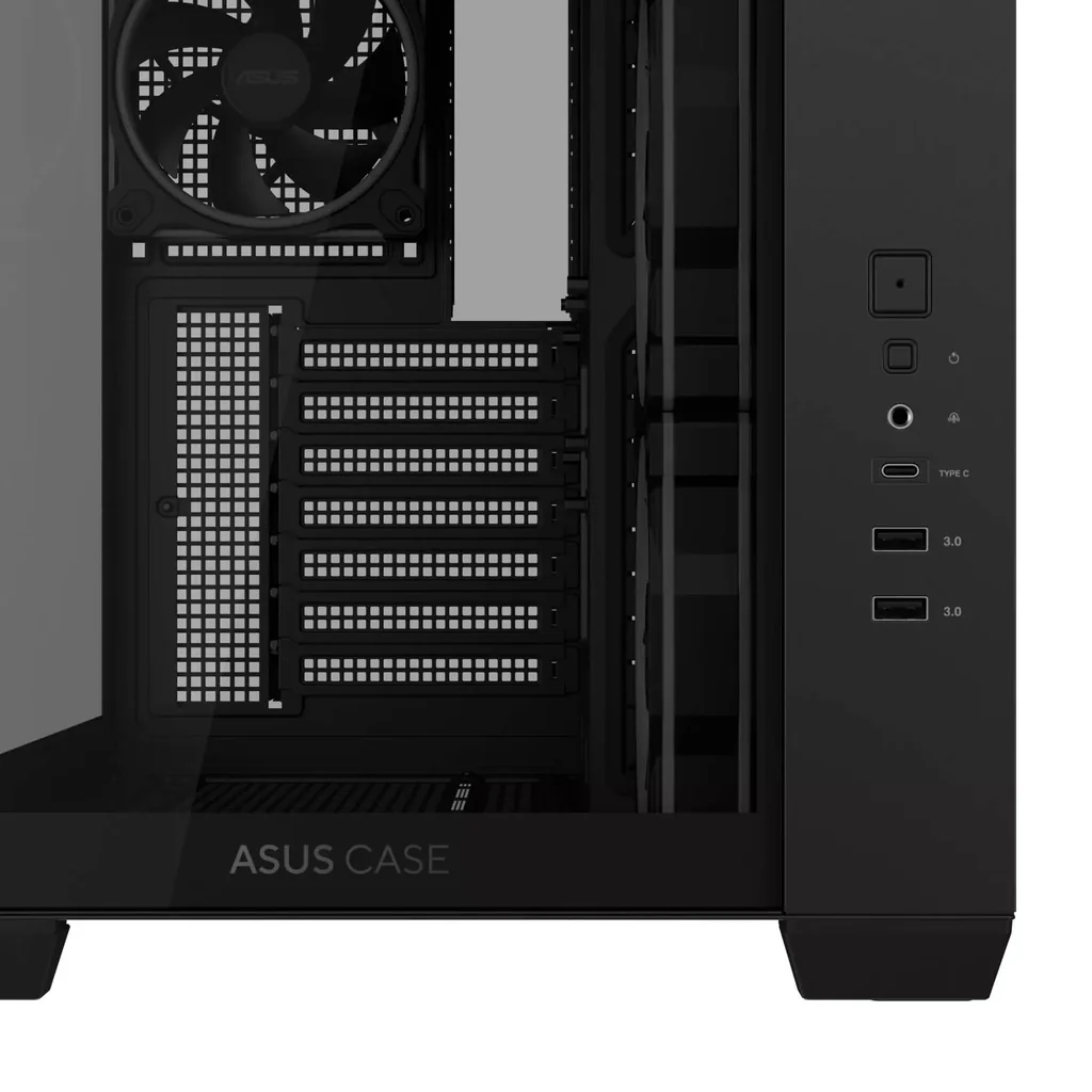 ASUS A32 PLUS ATX Computer Case, 4x Pre-Installed aRGB Fans, Up to 360mm Radiator & 10x 120mm Fan Support, 270? Panoramic View, Detach Side Panels, Black | 90DC00S0-B19000 - Image 10