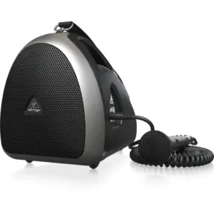 Behringer HPA40 40-Watt Handheld PA System with Microphone, Wireless Microphone Option & Rechargeable Battery, Black | HPA40