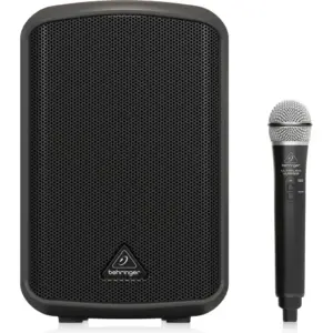 Behringer MPA100BT All-in-One Portable 100-Watt Speaker with Wireless Microphone, Bluetooth Connectivity & Battery Operation | MPA100BT