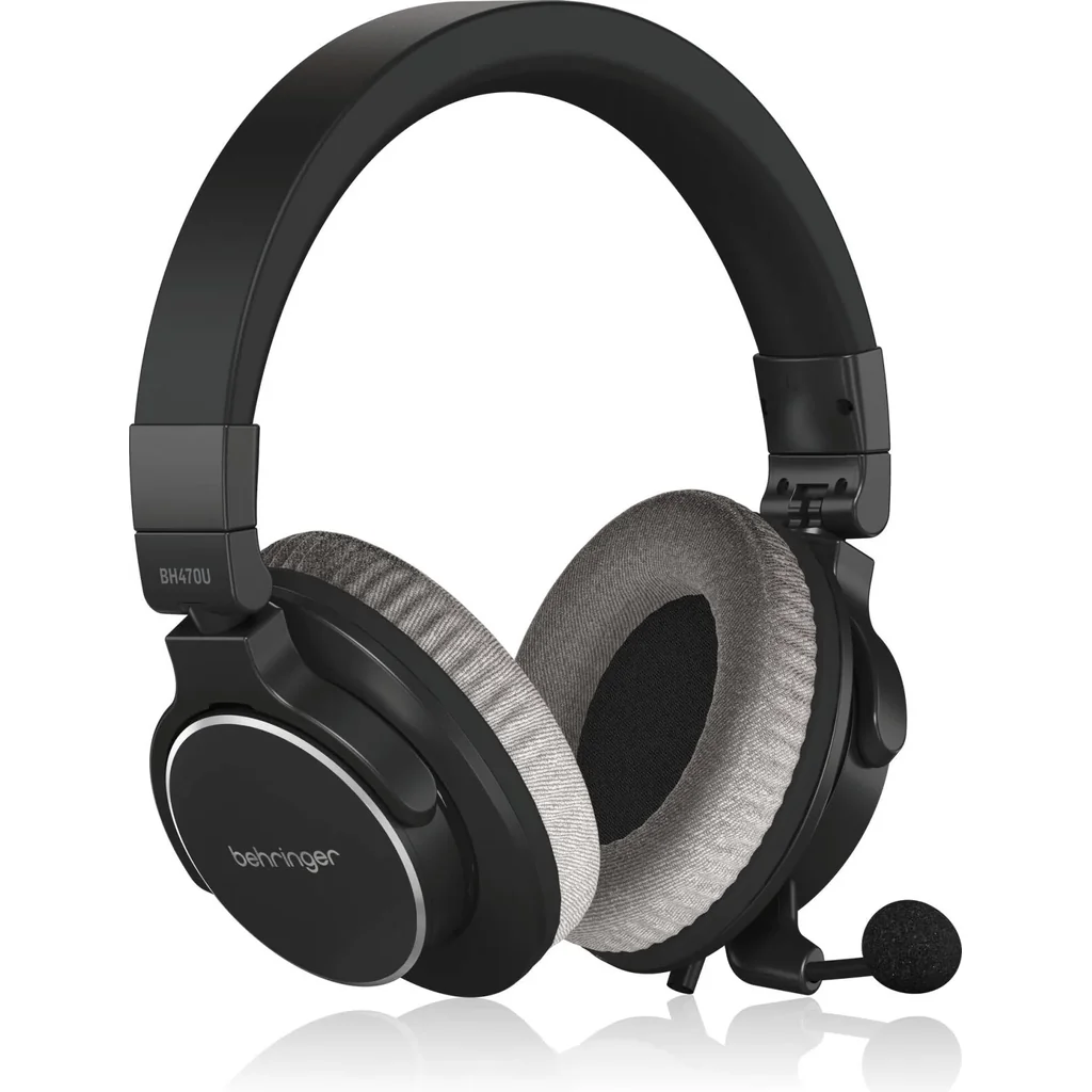 Behringer BH470U Premium Stereo Headset with Detachable Microphone & USB Cable, 40mm Neodymium Drivers, Digital Controls, Closed-Back Design, Detachable 3.5mm Interface, Black | BH470U - Image 3