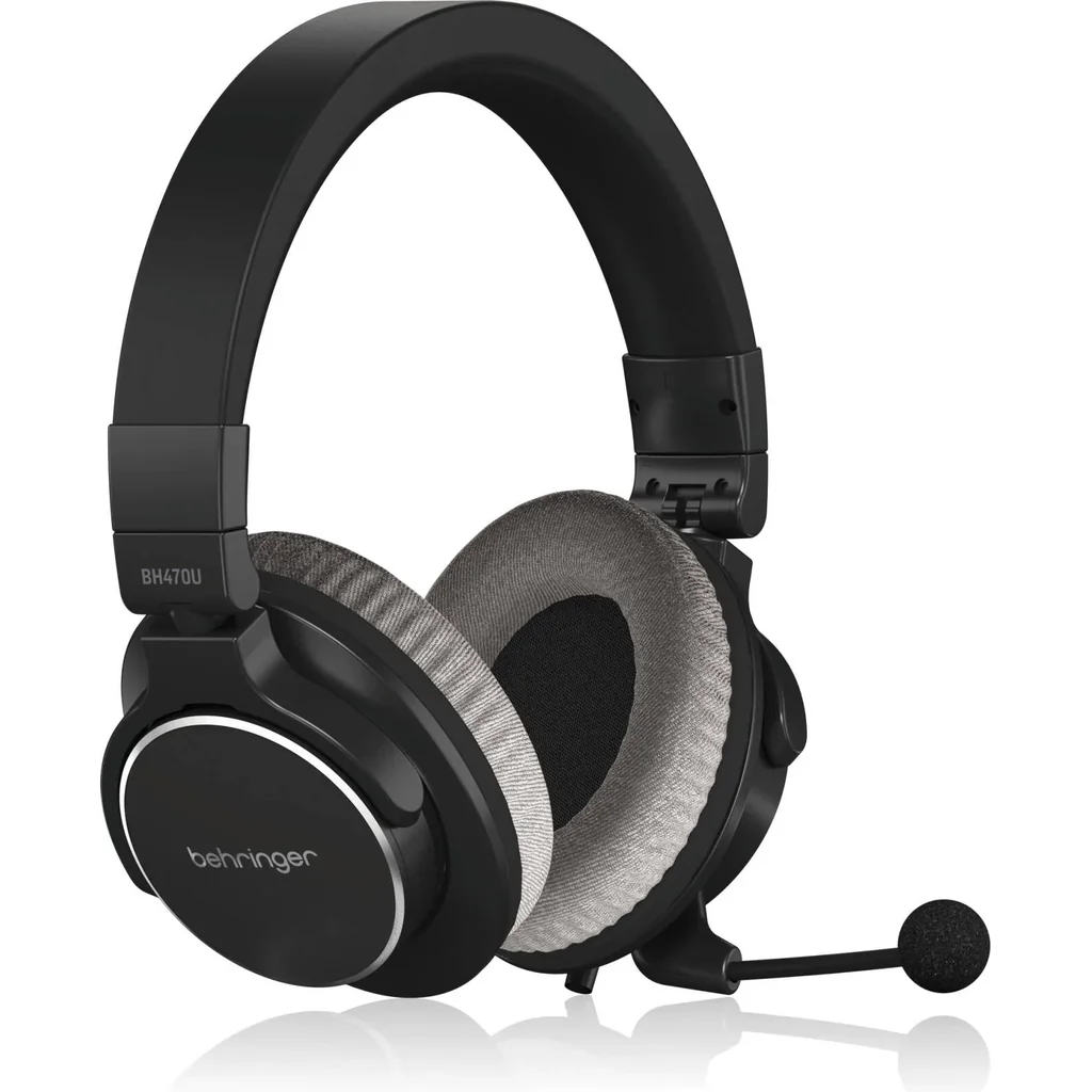 Behringer BH470U Premium Stereo Headset with Detachable Microphone & USB Cable, 40mm Neodymium Drivers, Digital Controls, Closed-Back Design, Detachable 3.5mm Interface, Black | BH470U - Image 4