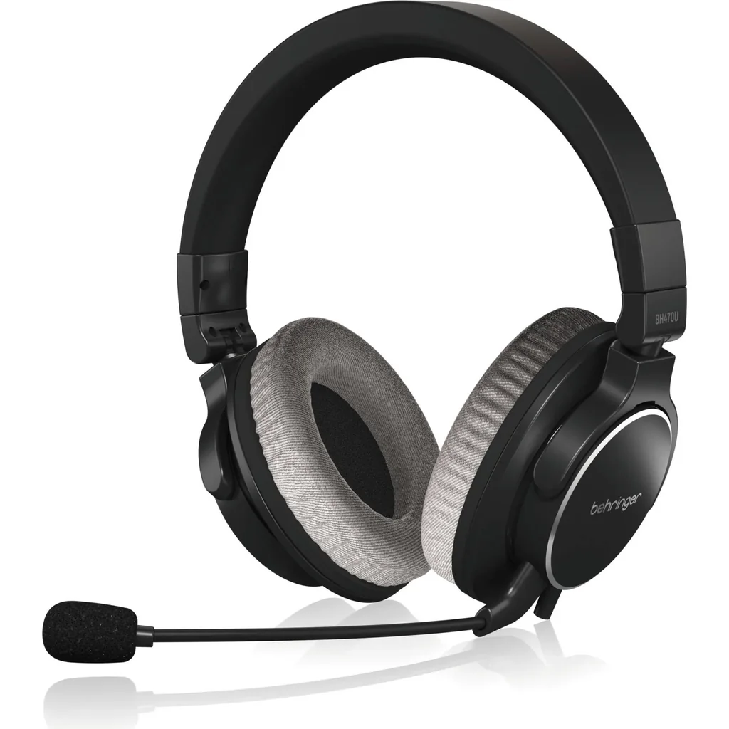 Behringer BH470U Premium Stereo Headset with Detachable Microphone & USB Cable, 40mm Neodymium Drivers, Digital Controls, Closed-Back Design, Detachable 3.5mm Interface, Black | BH470U - Image 6