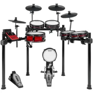 Alesis Nitro Pro XL Drum Kit, 36 Factory Kits / 16 User Kits, 64 Max Polyphony, 4x Pro 10" Cymbals, 4x Pro 8" Mesh Dual Zone Tom Pads, Pro 10" Dual-Zone Deep Mesh Snare | NITROPROXLKIT