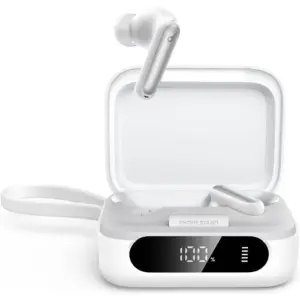 Anker Soundcore P41i Earbud, 11mm Composite Drivers, Adaptive Noise Cancelling, 6 Microphones, Built-in Phone Stand, Al Noise Reduction, 3000mAh Battery Capacity, White | P41i