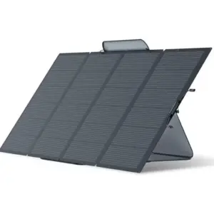 EcoFlow 220W Portable Solar Panel, 23% Conversion Rate, Durable with IP68 Waterproof Rating, One-Piece Folding Design, Portable and Lightweight, Self-Supporting, Black | EF-SOLAR220