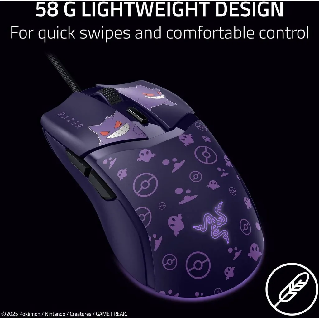 Razer Cobra Gengar Edition Computer Mouse, 8500 DPI Optical Sensor, 300 IPS Max Speed, Optical Mouse Switches Gen-3, 6 Programmable Buttons, Chroma RGB Lighting, Violet | RZ01-04650700-R3M1 - Image 5
