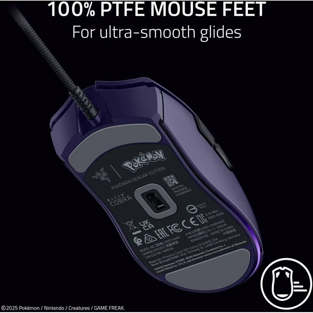 Razer Cobra Gengar Edition Computer Mouse, 8500 DPI Optical Sensor, 300 IPS Max Speed, Optical Mouse Switches Gen-3, 6 Programmable Buttons, Chroma RGB Lighting, Violet | RZ01-04650700-R3M1 - Image 10