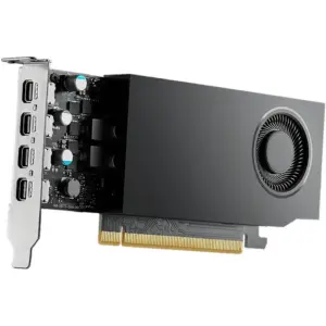 NVIDIA RTX A400 Graphics, 4GB GDDR6 64-Bit Memory, 24 Tensor Cores, 6 RT Cores, PCI Express 4.0 x8, 768 CUDA Cores, 4x Mini-DisplayPort 1.4, Black | RTX-A400