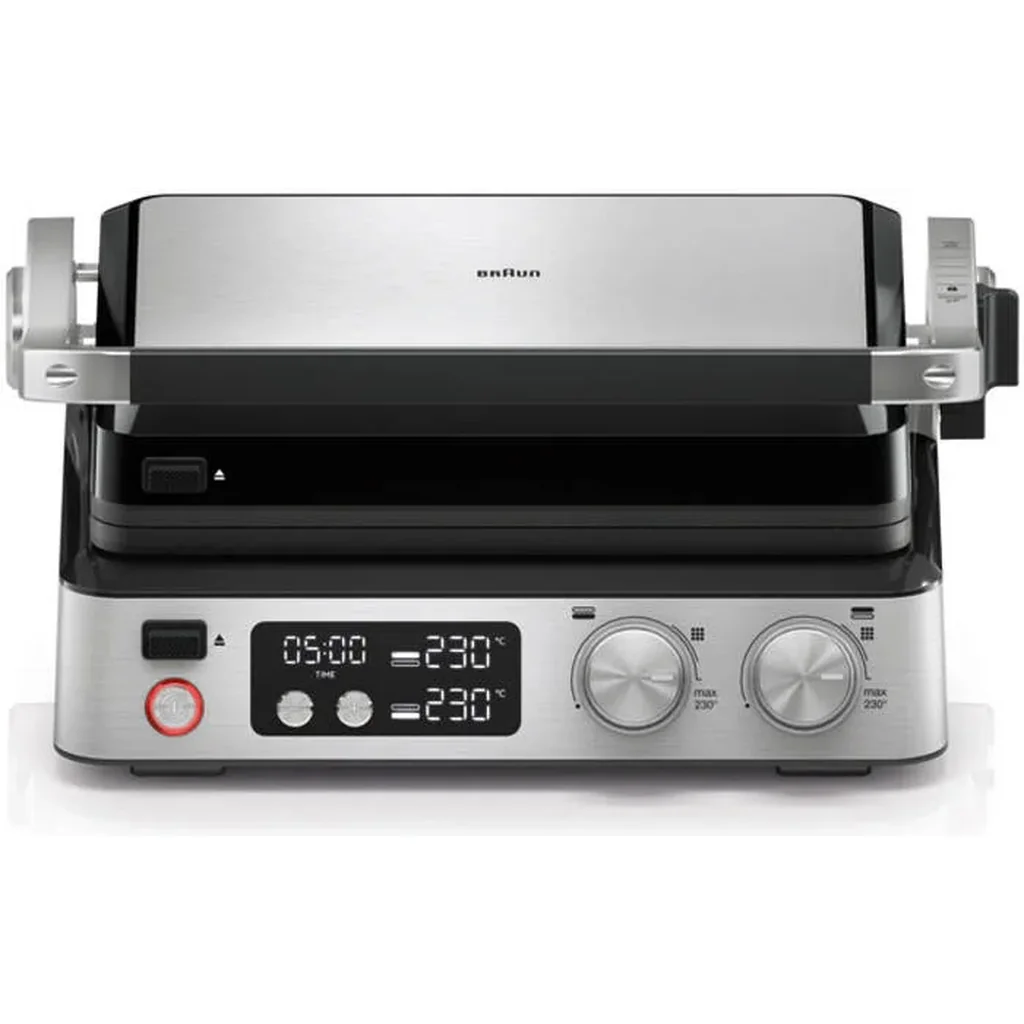 Braun MultiGrill 7 Contact Grill, 2000W Electric Grill, with 3-in-1 Cooking System, Adjustable Thermostat, Removable Plates, Dishwasher Safe, Black/Stainless Steel | CG 7040 - Image 2