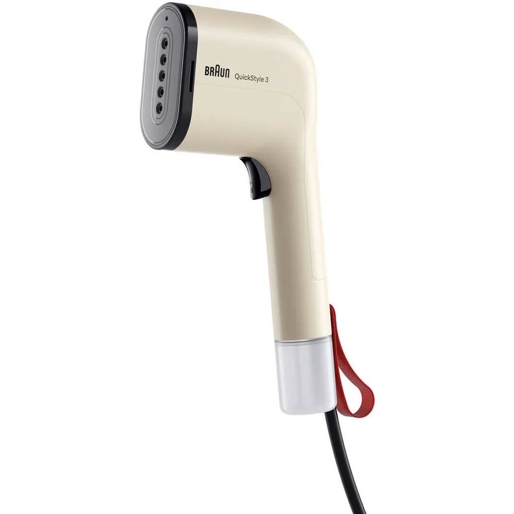 Braun QuickStyle 3 Garment Steamer, 1100 Watts, Smart iCare & FastSteam Technology, Quick Heat-Up, Ultra Compact Design, Beige | GS 3012