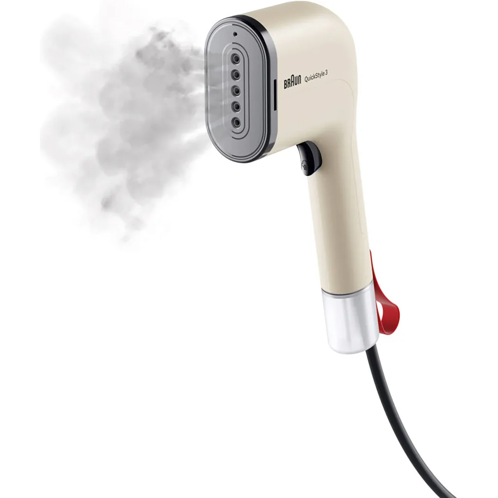 Braun QuickStyle 3 Garment Steamer, 1100 Watts, Smart iCare & FastSteam Technology, Quick Heat-Up, Ultra Compact Design, Beige | GS 3012 - Image 2