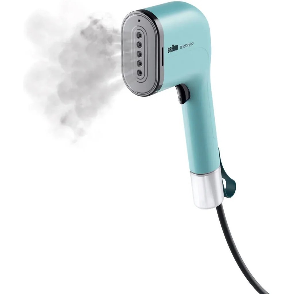 Braun QuickStyle 3 Garment Steamer, 1100 Watts, Smart iCare & FastSteam Technology, Quick Heat-Up, Ultra Compact Design, Green | GS 3013 - Image 2