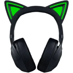 Razer Kraken Kitty V2 BT RGB Wireless Gaming Headset, Chroma Kitty Ears, Stream Reactive Lighting, HyperClear Cardioid Mic, 7.1 Surround Sound, TriForce 40mm Drivers, Black | RZ04-04860500-R3M1