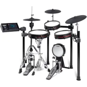 Alesis Strata Club 4-Piece Electronic Drum Kit with Strata Core Module, 25GB Pro-Sampled Sounds, 370+ Kits, 800 Articulations, Mesh Pads, Bluetooth 5.0, 7" Touchscreen | Strata-Club
