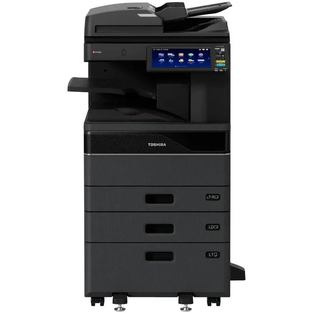 Toshiba e-STUDIO2520AC Multifunction Printer, 25ppm/12ppm Print & Copy Speed, 10.1" Multi-Touch Colour Panel, 350-2900 Paper Capacity, Bluetooth, WiFi Direct, Black | E-STUDIO2520AC