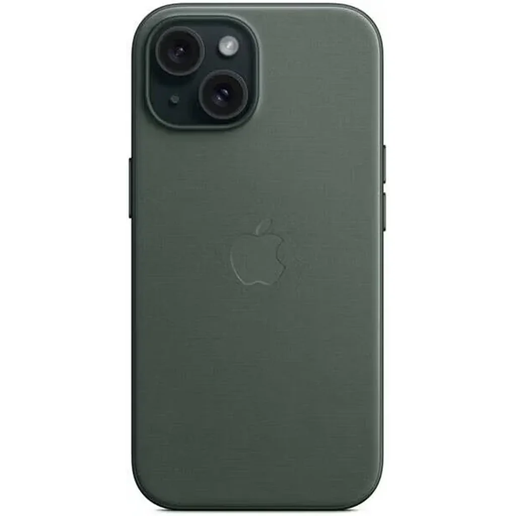 Apple FineWoven Case with MagSafe, Compatible with iPhone 15 Plus, Built-In Magnets, FineWoven Material, Evergreen