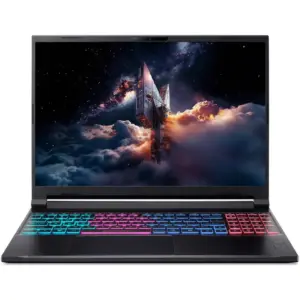 Acer Nitro V 16S Gaming Laptop, 16" WQXGA IPS 180Hz Display, Intel Core 9 270H, 16GB RAM, 1TB SSD, GeForce RTX 5070 8GB GPU, English-Arabic K/B, Windows 11 Home, Black | NH.QXDEM.001