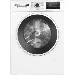 Bosch Series 4 Front Load Washing Machine, 8kg Capacity, 1400rpm Spin, EcoSilence Drive Quiet Motor, SpeedPerfect 65% Faster Wash, Reload Function, WaveDrum Gentle Care, DrumClean, White | WAN28282GC