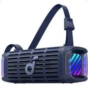 Soundcore Boom 3i Outdoor Speaker, Industry-First Floating Playback, 5x Saltwater-Resistant & Ultra-Durable, Double the Bass with BassUp? , 16 Hours of Nonstop, Deep Ocean Blue | Boom 3i