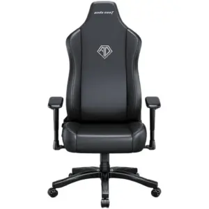 AndaSeat Novis Series Gaming Chair, Up to 155-190cm Max Height, Up to 35-90kg Max Weight, 5cm Raised Seat Sides, Premium PVC Leather Upholstery, Large Size, Elegant Black | AD23-L-01-B-PV