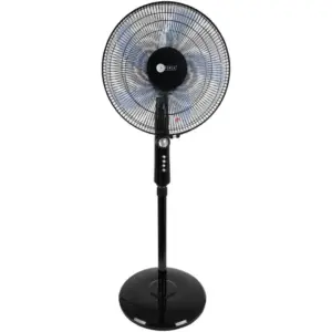 AFRA AF-1660BK Electric Stand Fan, 60W Motor, Adjustable Height, 5 Blades, G-Mark, ESMA, RoHS, And CB Certified, Black | AF-1660BK