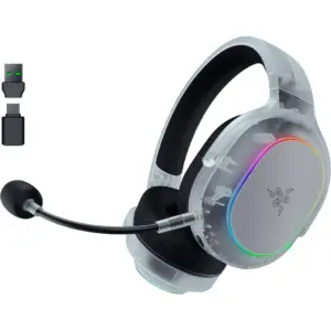 Razer Barracuda X Chroma Gaming Headphones, 40mm Razer TriForce, Detachable Razer HyperClear Cardioid Mic, 7.1 Surround Sound, 6-Zone Earcup Lighting, Phantom White | RZ04-05220400-R3M1