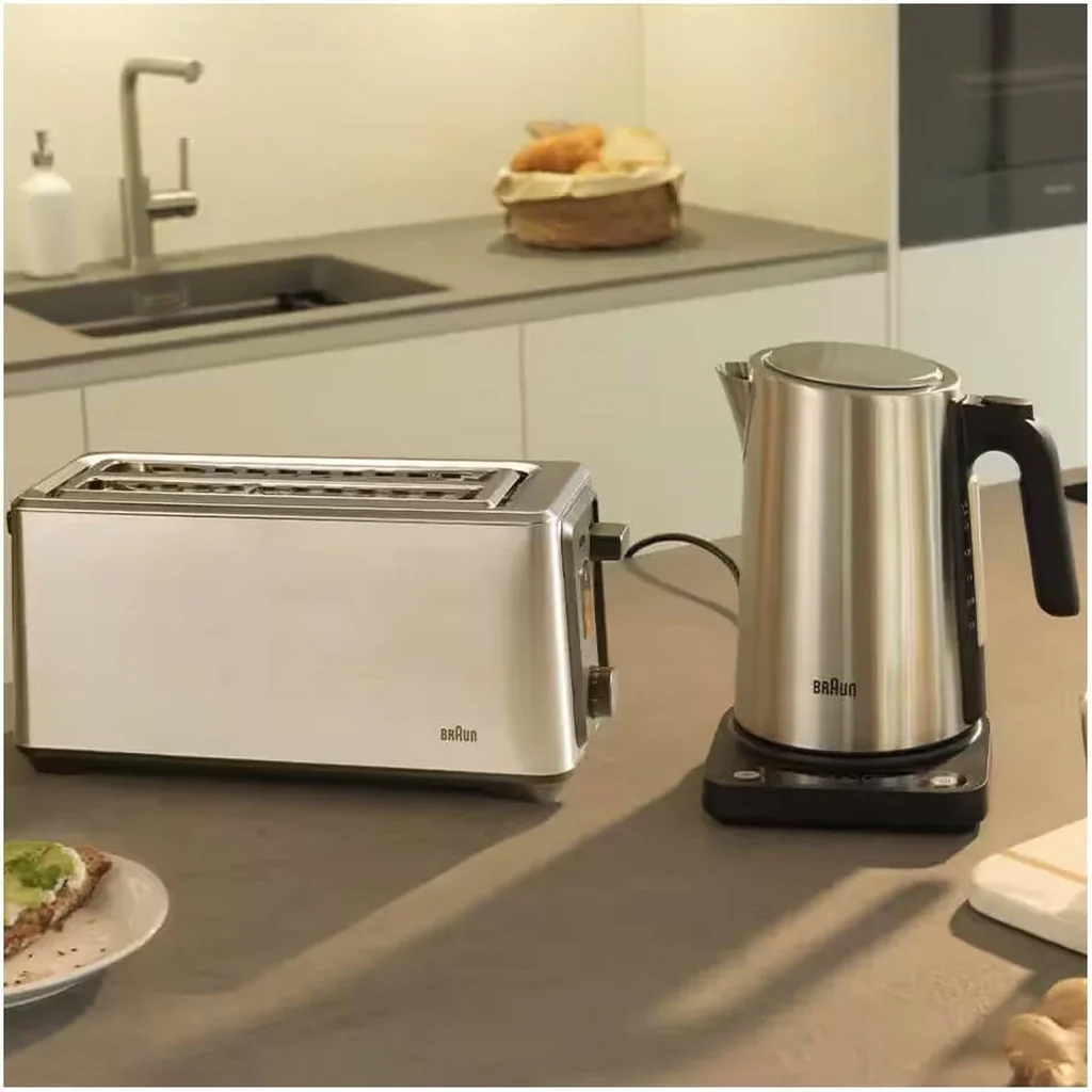 Braun HT 5220 Identity Toaster, Bread Roll Attachment, Warm-Up & Defrost Function, Intelligent Heat Regulation, 8 Variably Adjustable Tanning Levels, 2 Toasting Slots, Stainless Steel | HT 5220 - Image 4