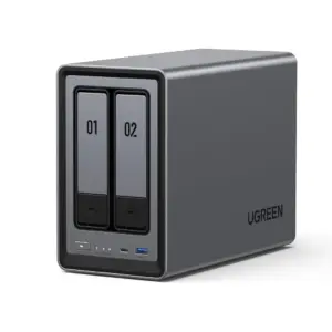 UGREEN NASync DXP2800 2-Bay Desktop NAS, Intel 12th Gen N100, 76TB Massive Storage, 2x M.2 Slots, JBOD/Basic/RAID0/RAID1, 4K HDMI, Diskless | DXP2800
