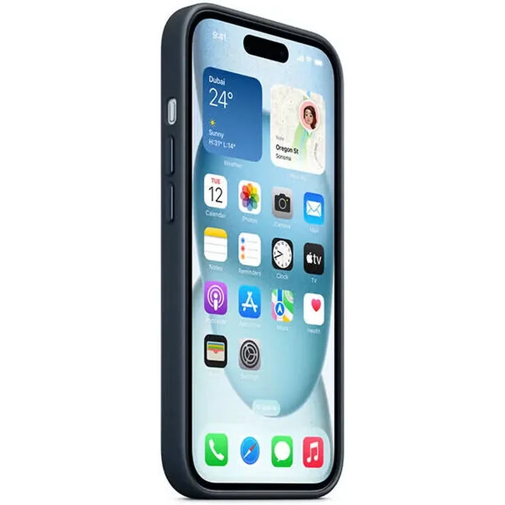 Apple FineWoven Case with MagSafe, Compatible with iPhone 15 Plus, Built-In Magnets, FineWoven Material, Pacific Blue | MT4D3ZM/A / FE/A - Image 3