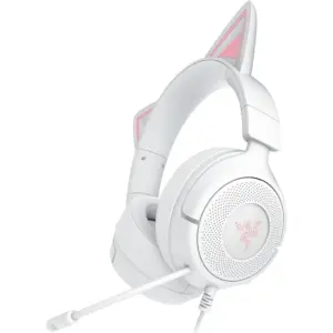 Razen Kraken Kitty V3 X Gaming Headphone, 40mm Triforce Driver, Hyperclear Cardioid Mic, 7.1 Surround Sound, Cross-Platform, Hybrid Fabric & Leatherette Cushion, White | RZ04-05350300-R3U1