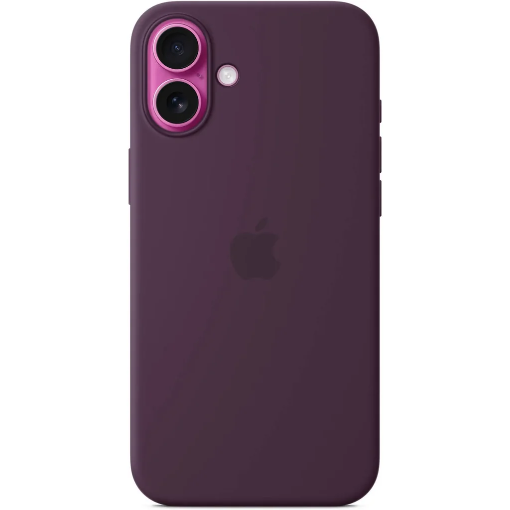 Apple iPhone 16 Plus Silicone Case with MagSafe, Soft-Touch Eco Silicone Protective Case with Built-In Magnets, Precise Fit, Microfiber Lining & Fast Wireless Charging, Plum | MYYD3
