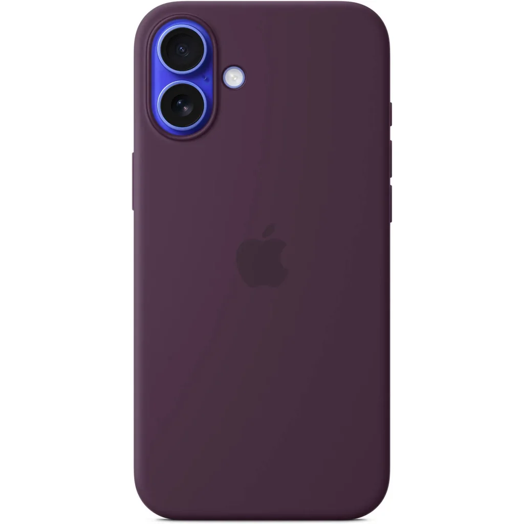 Apple iPhone 16 Plus Silicone Case with MagSafe, Soft-Touch Eco Silicone Protective Case with Built-In Magnets, Precise Fit, Microfiber Lining & Fast Wireless Charging, Plum | MYYD3 - Image 2