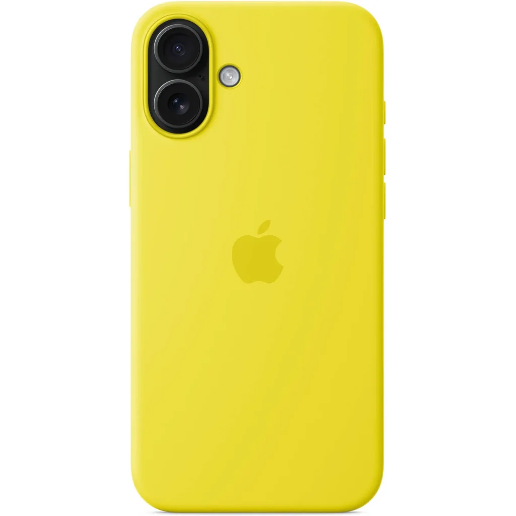 Apple iPhone 16 Plus Silicone Case with MagSafe, Soft-Touch Eco Silicone Protective Case with Built-In Magnets, Precise Fit, Microfiber Lining & Fast Wireless Charging, Star Fruit | MYYG3