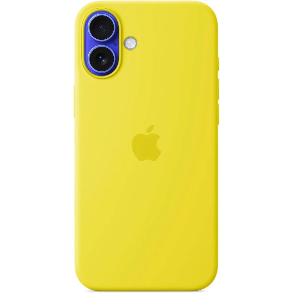Apple iPhone 16 Plus Silicone Case with MagSafe, Soft-Touch Eco Silicone Protective Case with Built-In Magnets, Precise Fit, Microfiber Lining & Fast Wireless Charging, Star Fruit | MYYG3 - Image 3