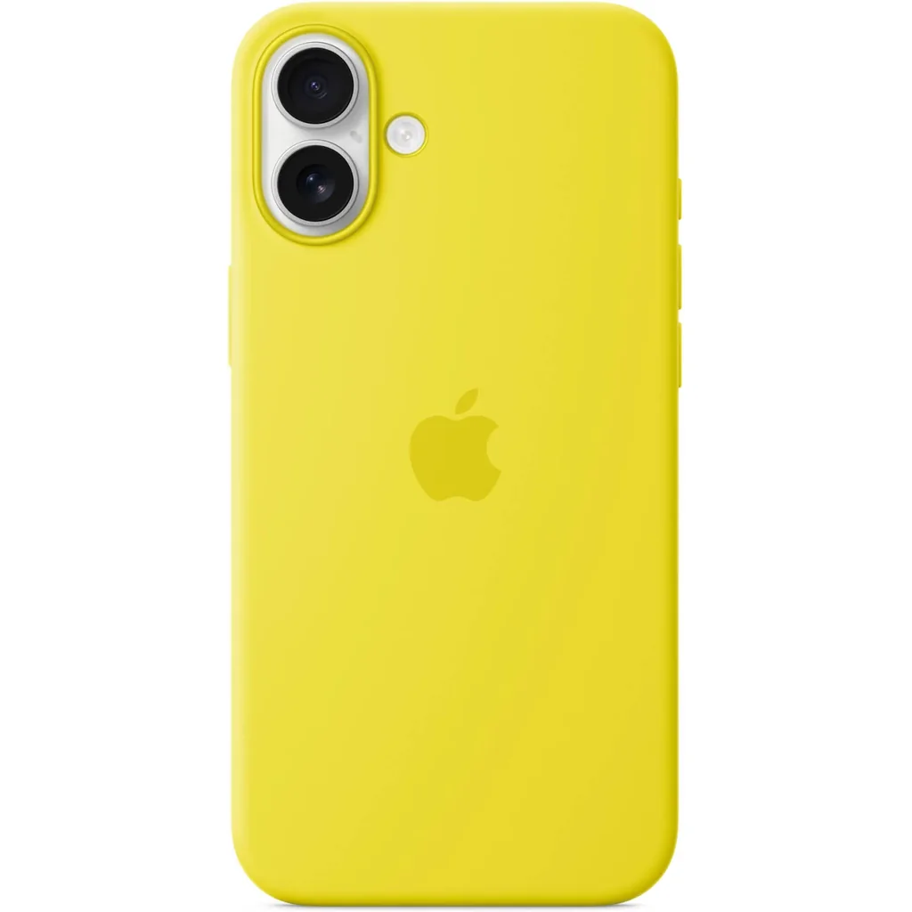 Apple iPhone 16 Plus Silicone Case with MagSafe, Soft-Touch Eco Silicone Protective Case with Built-In Magnets, Precise Fit, Microfiber Lining & Fast Wireless Charging, Star Fruit | MYYG3 - Image 5