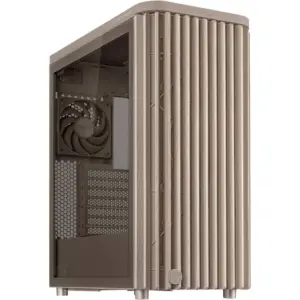 ASUS ProArt PA401 Wood Edition Computer Case, Tempered Glass Panel, 2x 160mm & 1x 120mm Pre-Installed Fans, Up to 240mm Radiator & 5x Fan Support, Removable Dust Filters, Beige | 90DC00M7-B39010