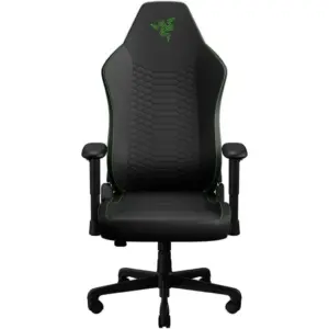 Razer Iskur V2 X NewGen Gaming Chair, Gen-2 EPU Leather with CoolTouch? Technology, Built-In Lumbar Support, High-Density Cold-Cured Foam Seat Cushion, Black / Green | RZ38-05310700-R3G1