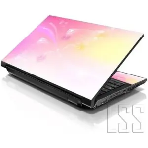 ALAYRA 15 15.6 Inches Laptop Notebook Skin Sticker with 2 Wrist Pads - Reusable Cover Protector Vinyl Sticker Cover Decal Fits 13" - 16" HP Asus Acer Samsung - Butterfly Abstract 01