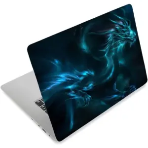 ALAYRA 3D Print Laptop Skin Vinyl Sticker Decal, 12" 13" 13.3" 14" 15" 15.4" 15.6 inch Laptop Skin Sticker Cover Art Decal Protector Fits HP Dell Lenovo Compaq Apple Asus Acer (Blue Dragon) 01