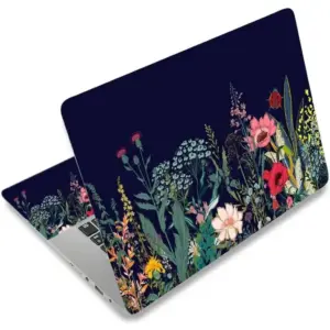 ALAYRA Laptop Skin Sticker Decal, 12" 13" 13.3" 14" 15" 15.4" 15.6 inch Laptop Universal Reusable Vinyl Skin Stickers Cover Art Decal Notebook PC Personalized Protector-Colorful Flor 01