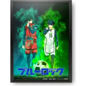 ALAYRA Blue Lock - Face Off Design A4 Size Poster (With Frame) - Best Gift For Blue Lock Fans/Best Artefact To Your Home & Decor/For Anime Fandom 01