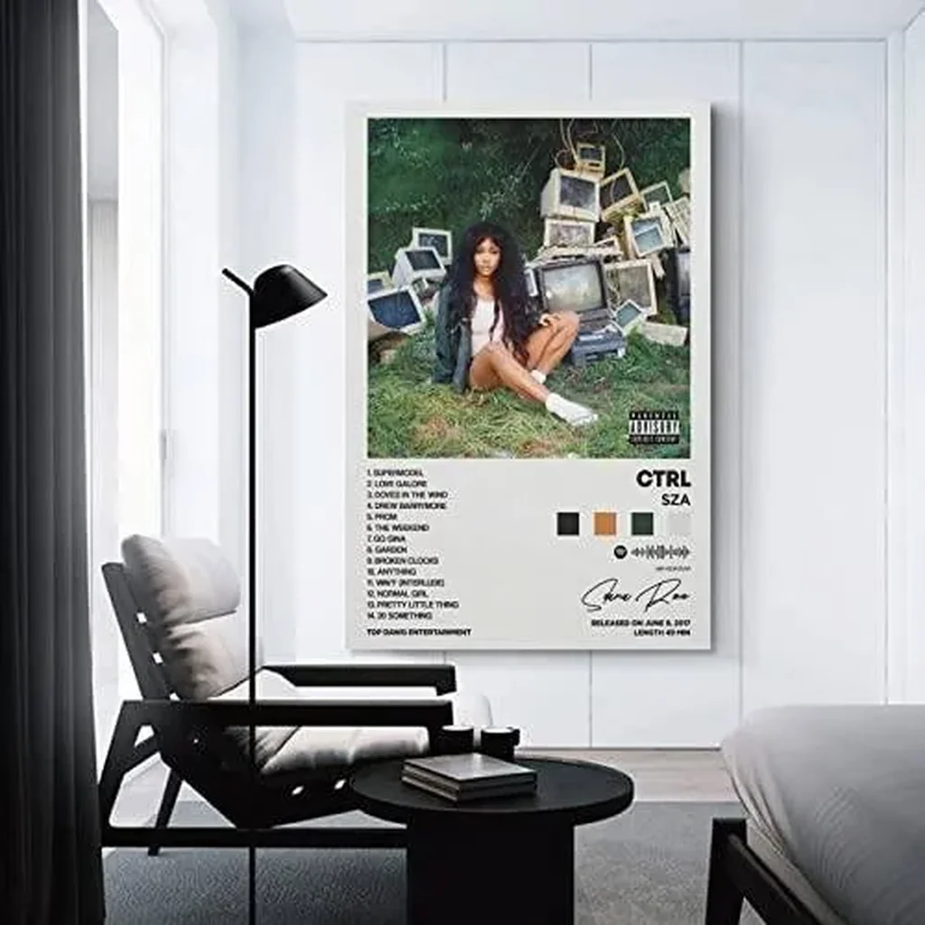 ALAYRA Ctrl Album Cover Canvas Posters for Room Aesthetic Gift Unframe16x24inch(40x60cm) 01 - Image 2