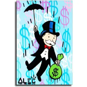ALAYRA Graffiti Parachute Canvas Art Poster and Wall Art Picture Print Modern Family Bedroom Decor Posters 12x18inch(30x45cm) Unframed 01