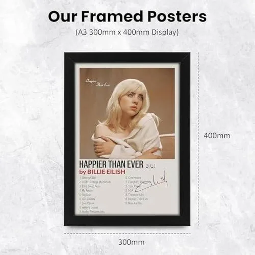 ALAYRA Happier Than Ever Signed Poster Print- Limited Edition Autograph Fan Gift Collectible Memorabilia Merchandise (Unframed A4 (30x21cm)) 01 - Image 2