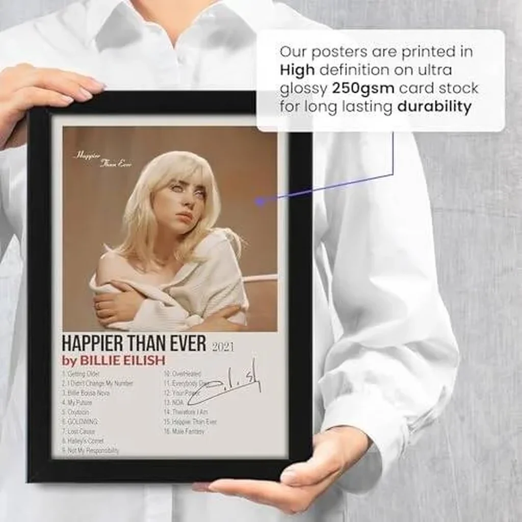 ALAYRA Happier Than Ever Signed Poster Print- Limited Edition Autograph Fan Gift Collectible Memorabilia Merchandise (Unframed A4 (30x21cm)) 01 - Image 5